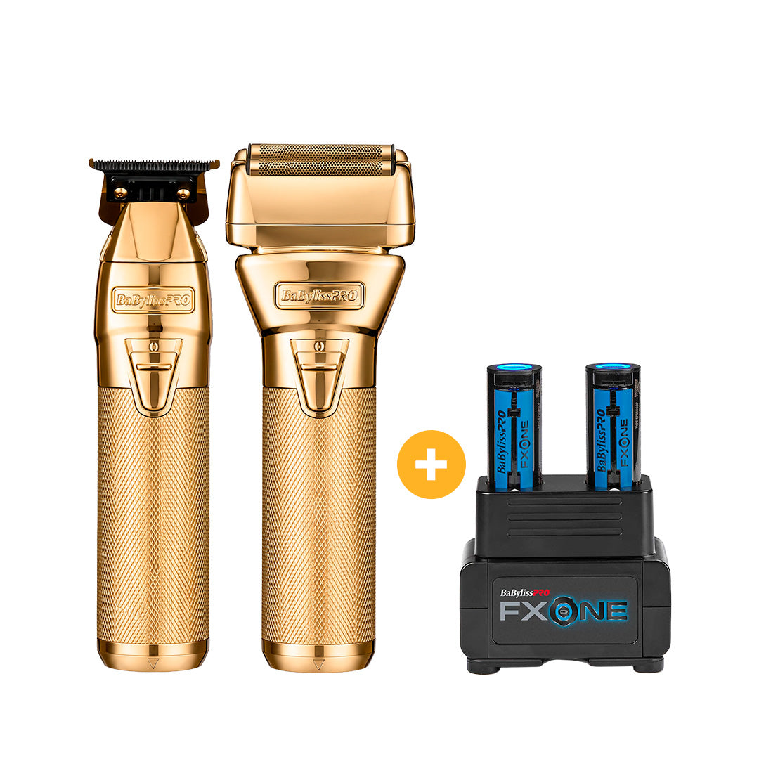 COMBO BABYLISS TRIMMER + SHAVER FX ONE DORADO