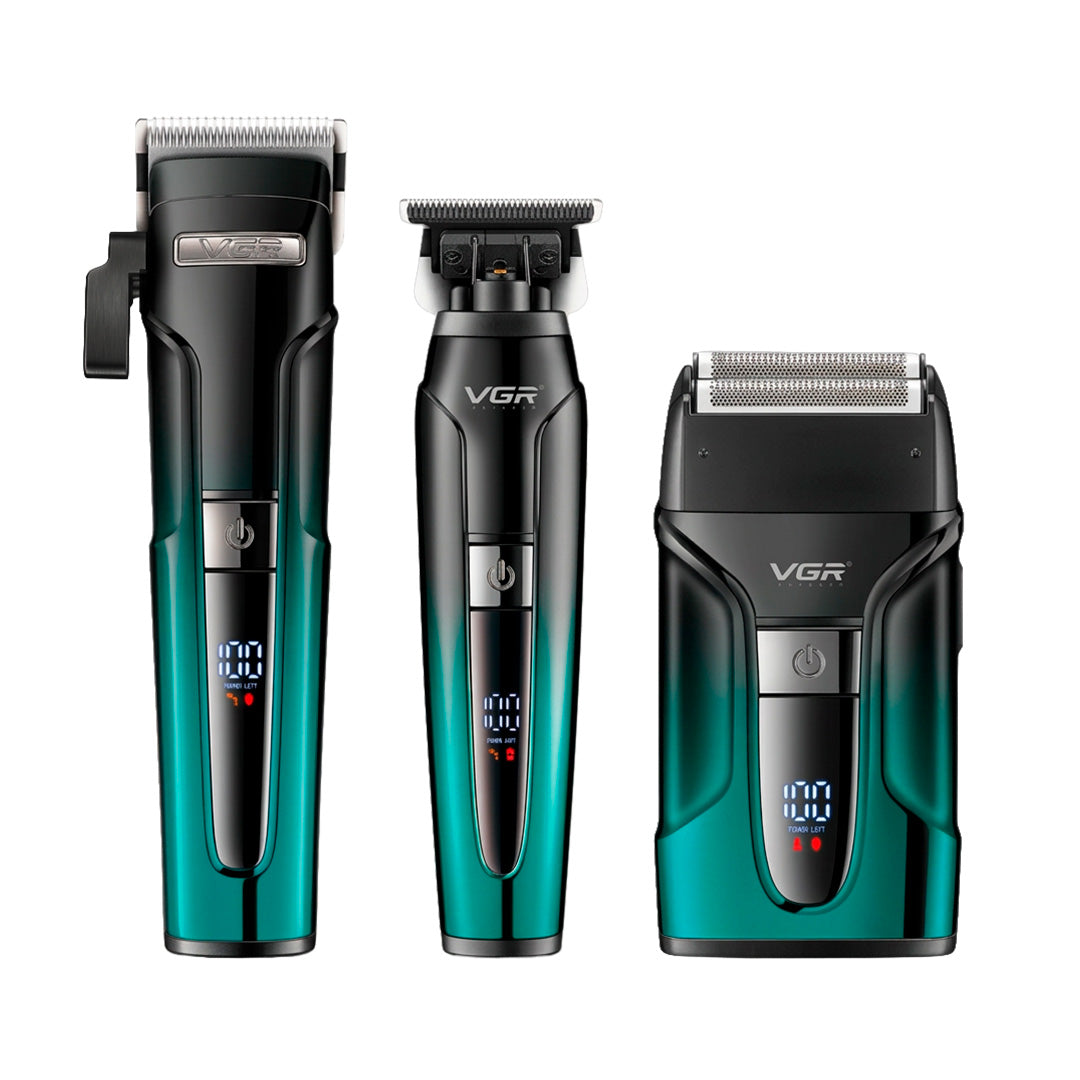 COMBO VGR 694 CLIPPER+TRIMMER+SHAVER VERDE