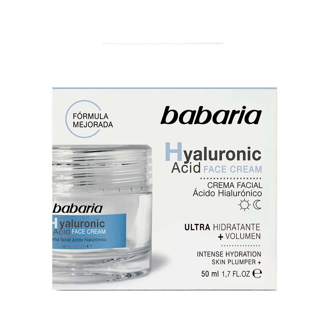CREMA FACIAL BABARIA 50ML ACIDO HIALURONICO