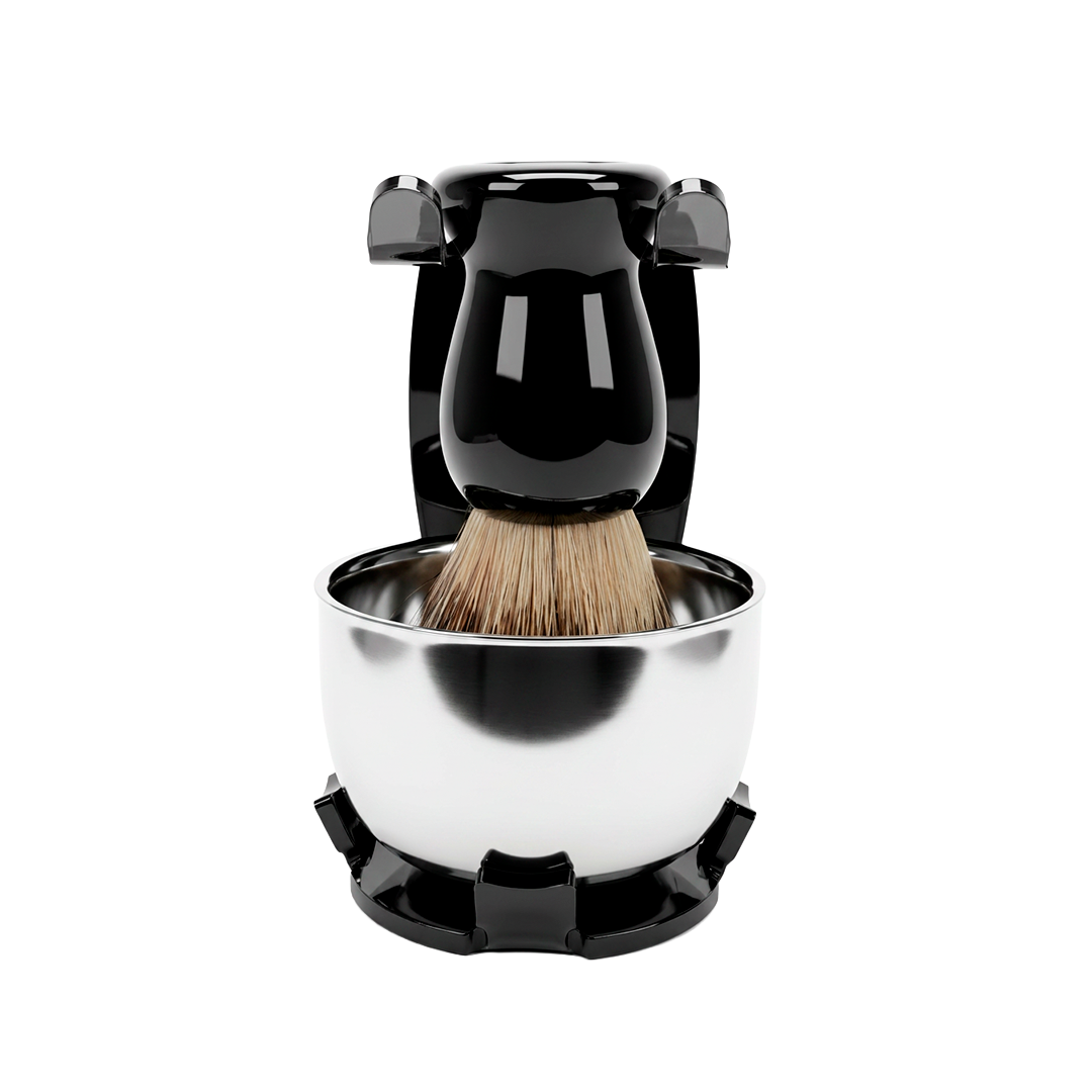 KIT BROCHA DE AFEITAR METAL