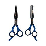 KIT TIJERAS WARRIORPLUS POSEIDON 6.5 AZUL CON NEGRO