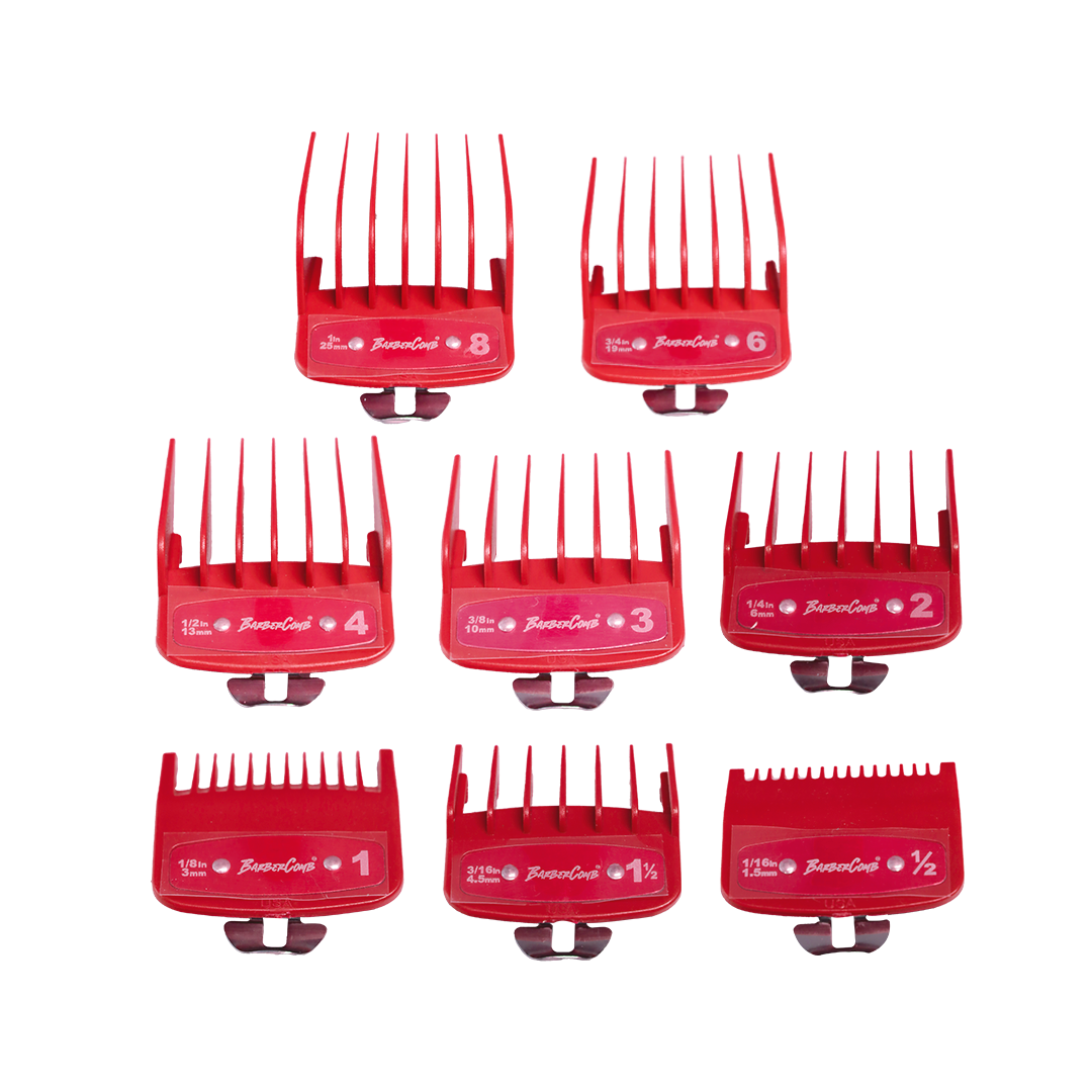 KIT PEINETAS REFORZADAS 8PCS ROJO