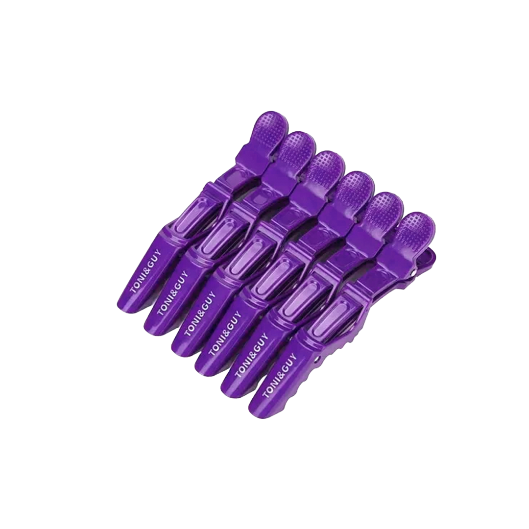 GANCHOS COCODRILO X 6 PCS  MORADO