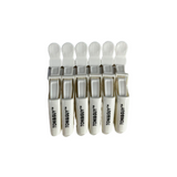 GANCHOS COCODRILO X 6 PCS  BLANCO