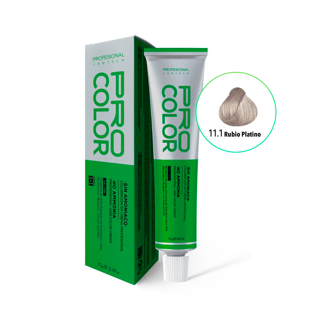 PRO COLOR LANOSTERIN TUBO TINTE 11.1 RUBIO PLATINO